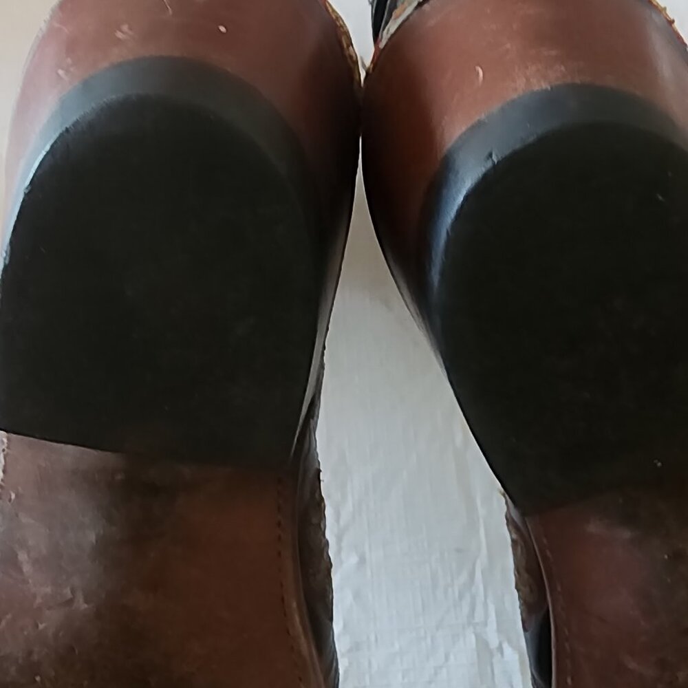 Lucchese Black Leather Cowboy Boots - Picture 7 of 7